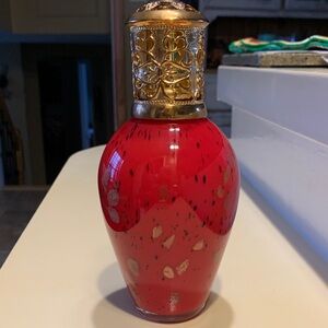 Elegant Red and Gold Decorative Vase